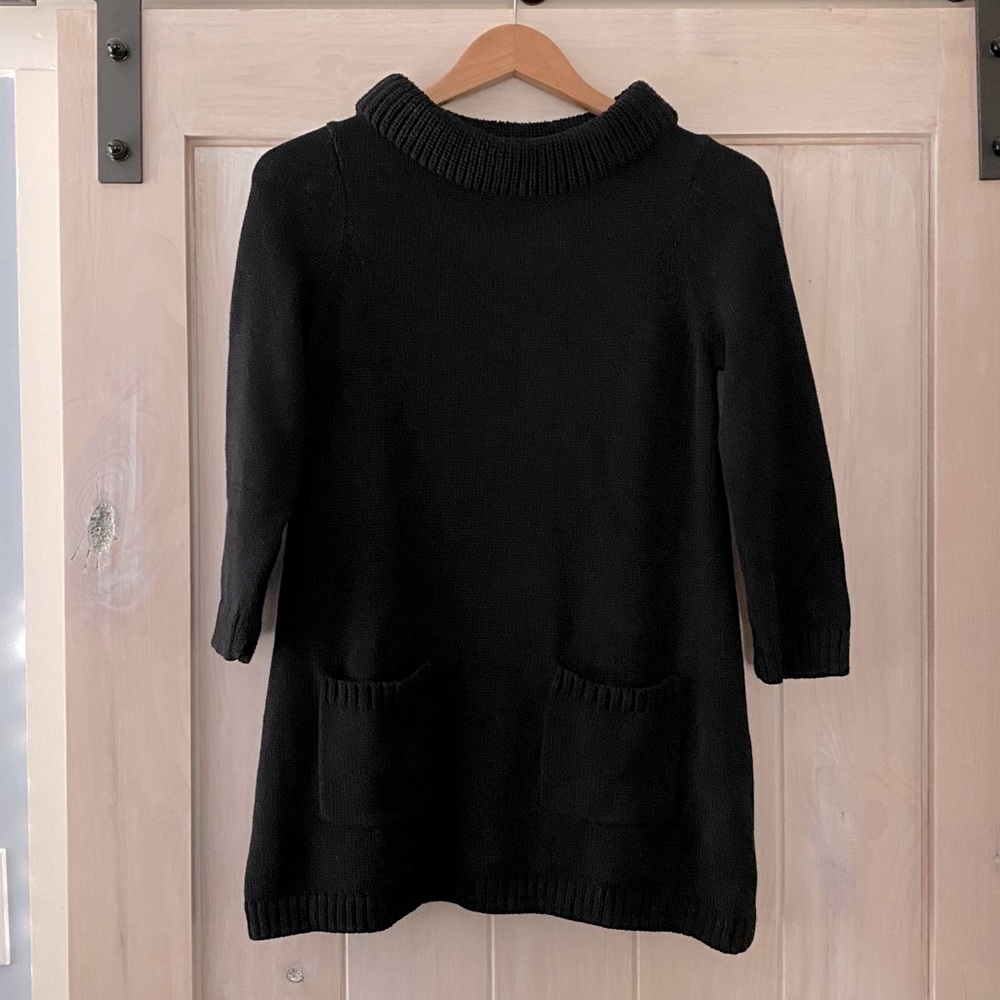 Anthropologie Long Black Sweater with pockets